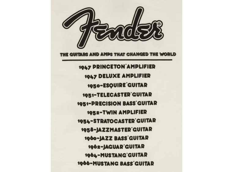 Fender World Tour T-Shirt Vintage White, S 
