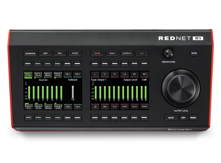 Focusrite RedNet R1 Dante monitorkontroller med talkback 