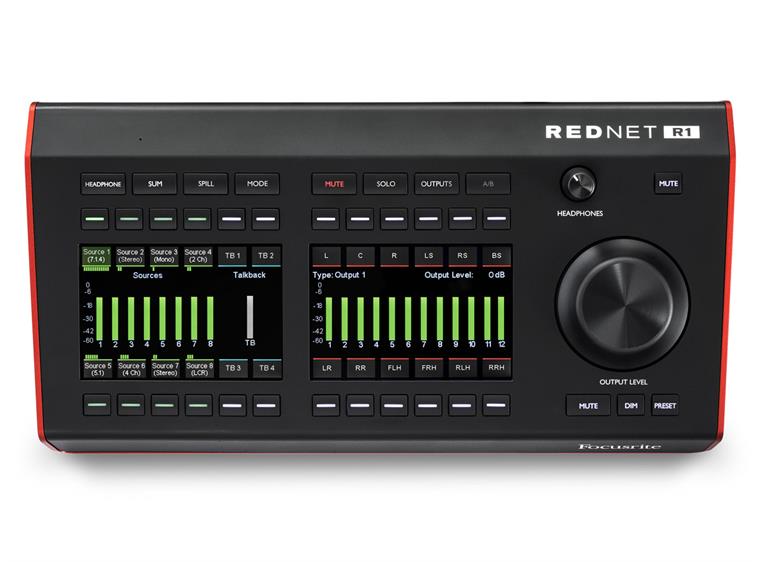 Focusrite RedNet R1 Dante monitorkontroller med talkback