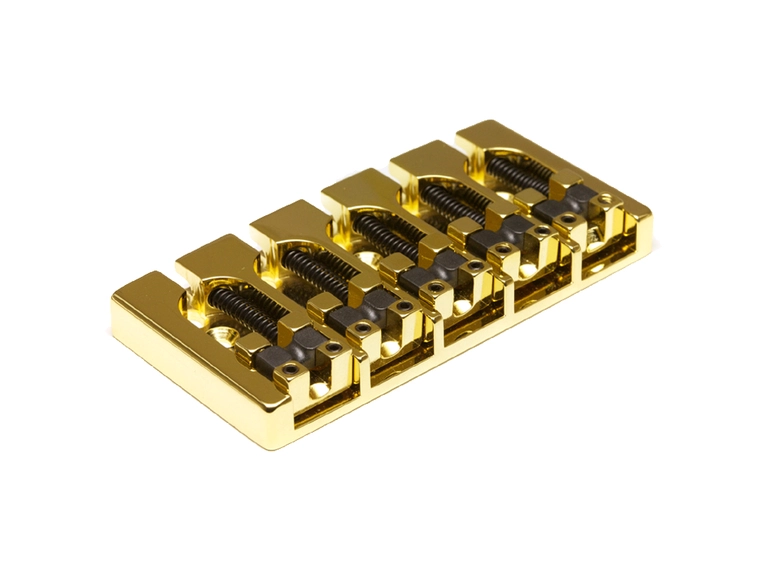 Graph Tech Ghost PN-8370-G5 - 5-String Loaded Hipshot A Style Bass Bridge, Gold 
