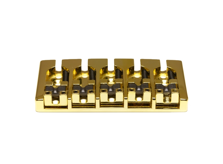 Graph Tech Ghost PN-8370-G5 - 5-String Loaded Hipshot A Style Bass Bridge, Gold 