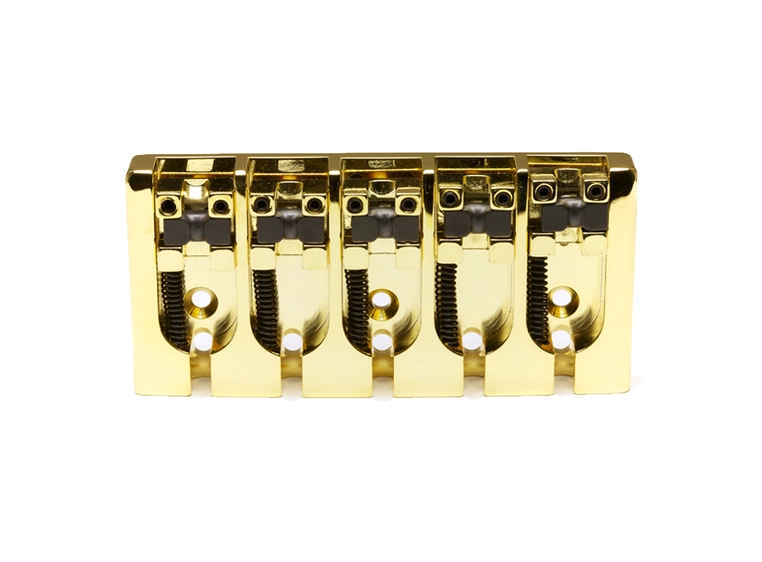 Graph Tech Ghost PN-8370-G5 - 5-String Loaded Hipshot A Style Bass Bridge, Gold 