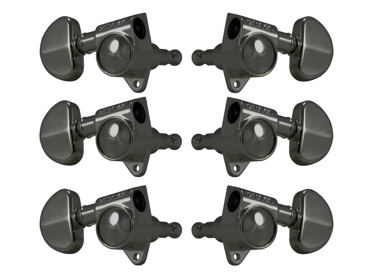 Grover 102BN Original Rotomatics Guitar Machine Heads, 3+3 - Black Nickel 