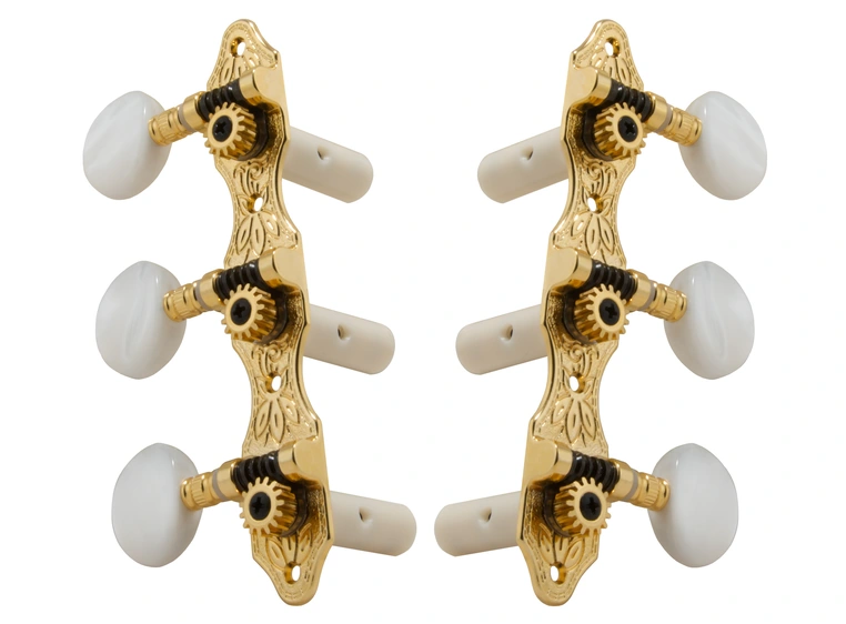 Grover 306G Deluxe Classic Guitar Machine Heads, 3+3 - Gold 