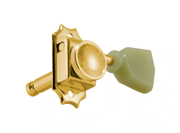 Grover 533GK Vintage Locking Rotomatics w/Keystone Button, 3+3 - Gold 