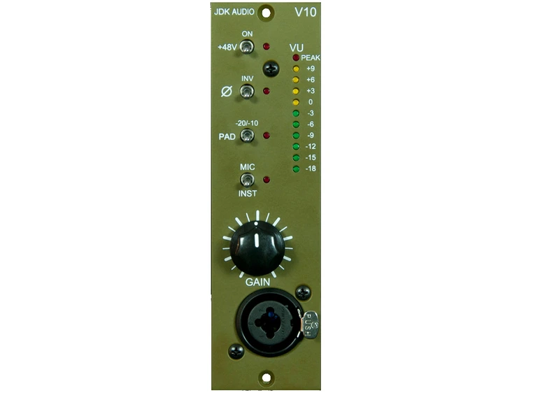 JDK V10 Single Channel Mic Pre 500 Series modules for API frames