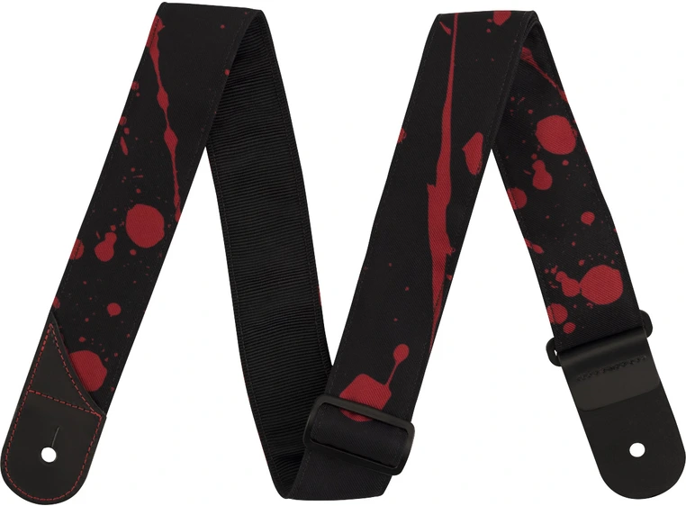 Jackson Splatter Strap Black and Red, 2" 