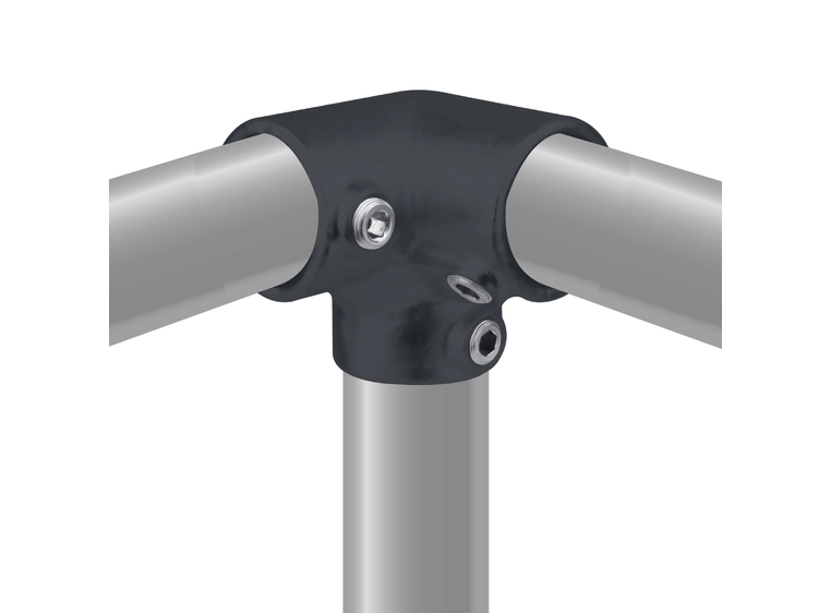 KUPO KPC-128B rør clamp hjørne 3 veis Ø48mmrørklemme.TUV.Sortmatt. 