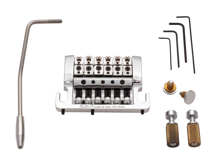 Kahler 2200 - Stud Mount Guitar Tremolo (Steel Cam / Steel Saddles) - Chrome 