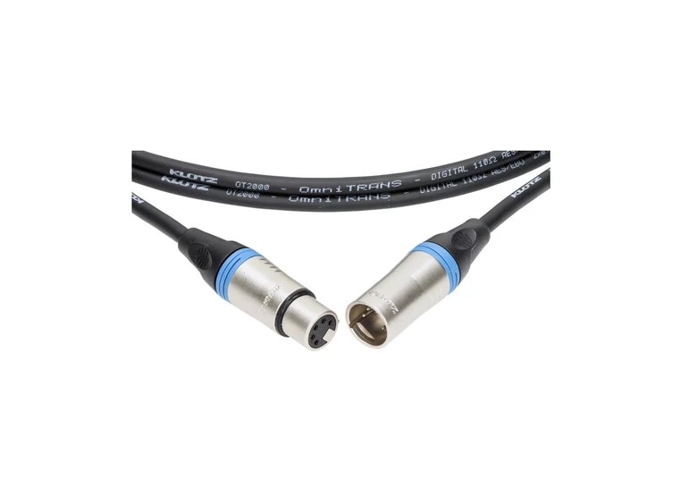 Klotz DMX KLOTZ XLR 5p 3 pins wired OT2000 black 10m 