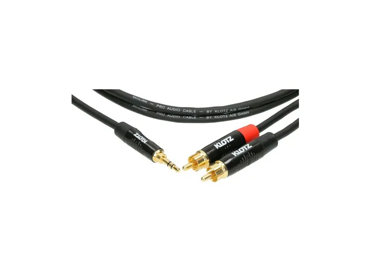 Klotz KY7 MiniLink Pro y-cable Minijack - 2 x RCA 1,5m 
