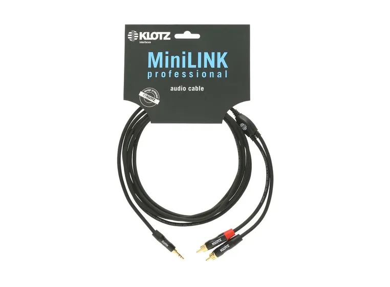 Klotz KY7 MiniLink Pro y-cable Minijack - 2 x RCA 1,5m 