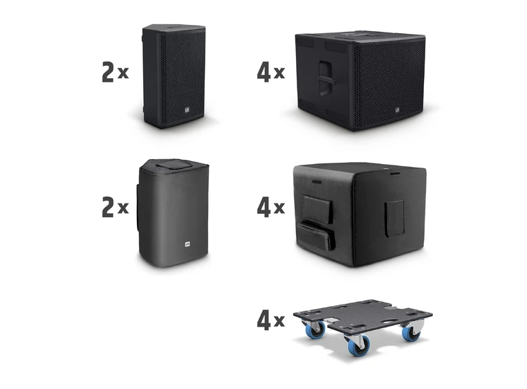 LD Systems STINGER G3 IMPACT SET A 2 x 15" + 4 x 18" powered Subwoofer 