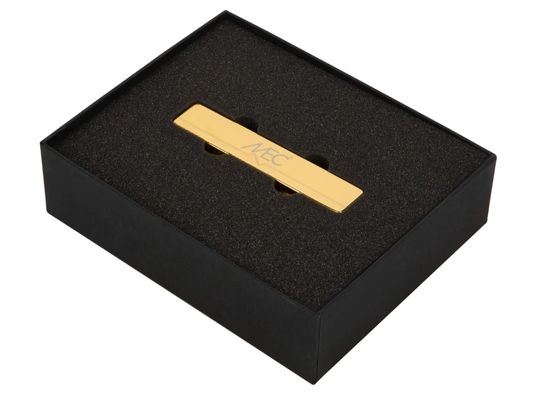 MEC Active J-Style Bass Pickup (Long) Metal Cover, Gold 