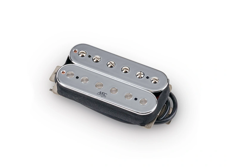 MEC Vintage Alnico V Humbucker Guitar Pickup, Open Bobbin, Neck - Chrome