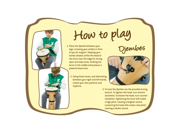 Nino Percussion NINO-PDJ1-M-F Plastic Djembe 10 