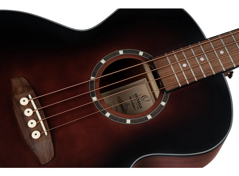 Ortega D7E-BFT-4 4-strängad Ak. bass Med mik., Non cutaway, Bourbon Fade 