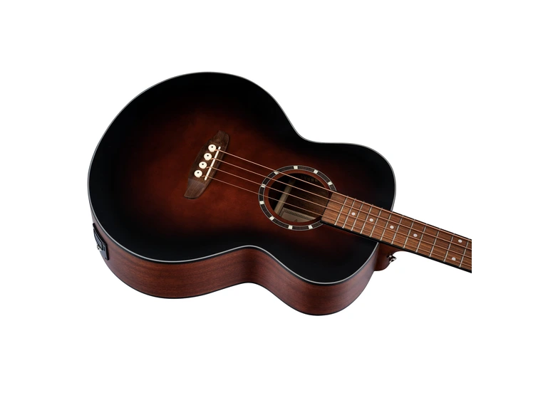 Ortega D7E-BFT-4 4-strängad Ak. bass Med mik., Non cutaway, Bourbon Fade 