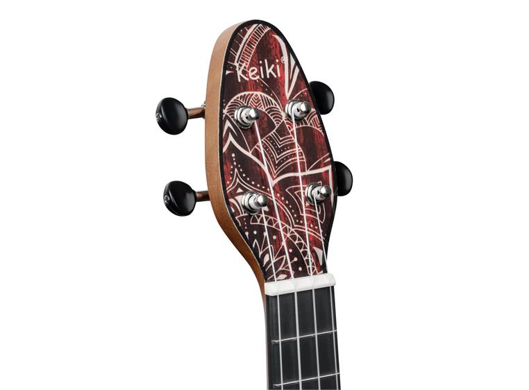 Ortega K2SS-RKC Keiki Soprano ukulele Sett, Super scale, Red Kaleidoscope