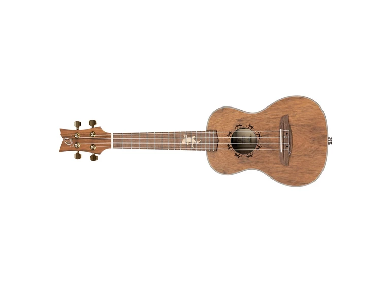 Ortega LIZARD-CC-GBL Concert ukulele med mik, Gigbag, Lefthand 