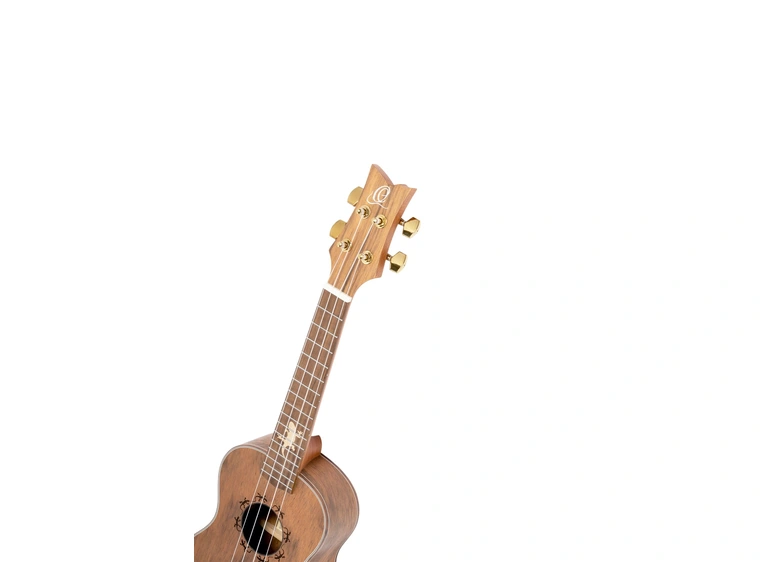 Ortega LIZARD-CC-GBL Concert ukulele med mik, Gigbag, Lefthand 