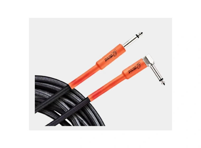 Ortega OECI-20 Instrument cable 20 ft Angled/Straight plugs 
