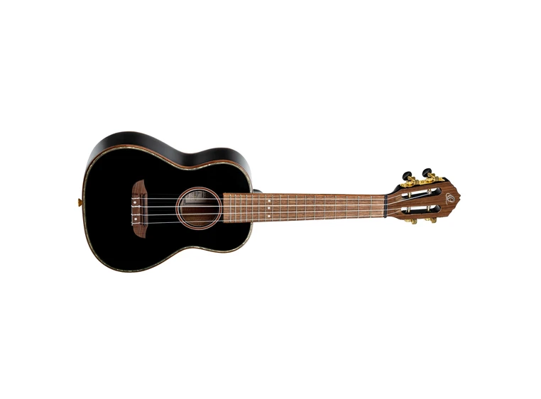 Ortega RUOX-CC Concert ukulele med bag Onyx Series, Gloss Black 