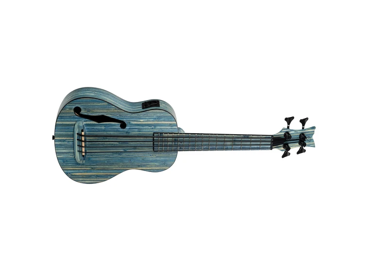 Ortega RUSWB-UB Ukulele bass Med mik. og bag, Stone Washed Blue 