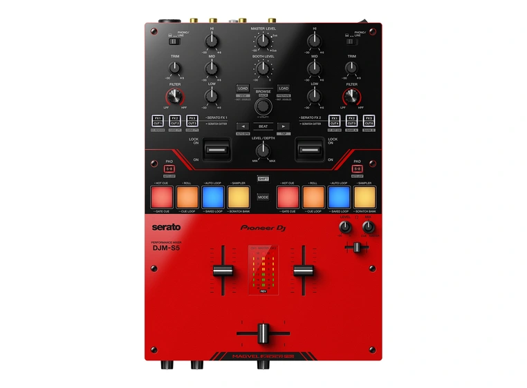 Pioneer DJ DJM-S5 To-kanals battle-mixer for Serato DJ 