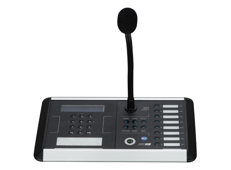 RCF BM 7608D 8 zone paging mikrofon For DXT7000 system med keypad and LC 