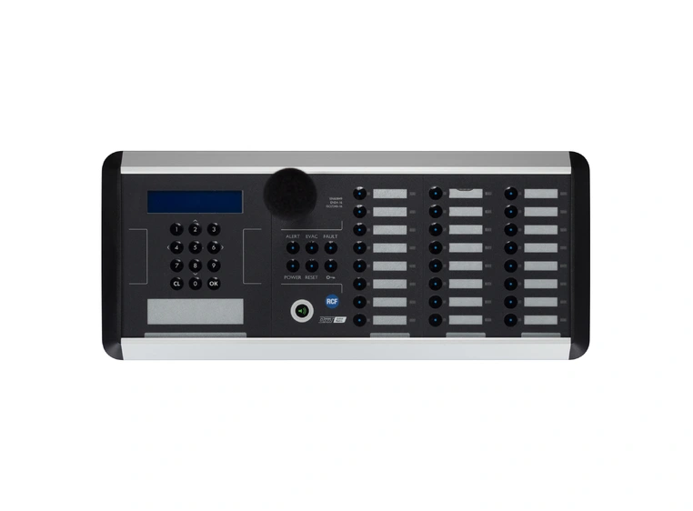 RCF BM 7624D 24 zone paging mikrofon DXT7000 system med keypad og lys 