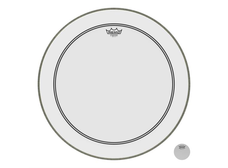 Remo P3-1223-C2- Powerstroke P3 Smooth White Bass Drumhead, 23"