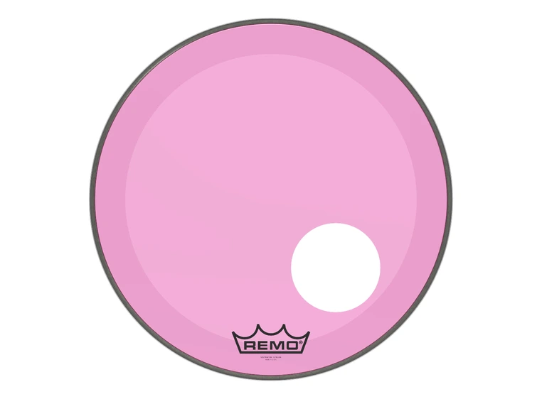 Remo P3-1320-CT-PKOH Powerstroke P3 Colortone Pink Bass 20",5" Offset Hole 
