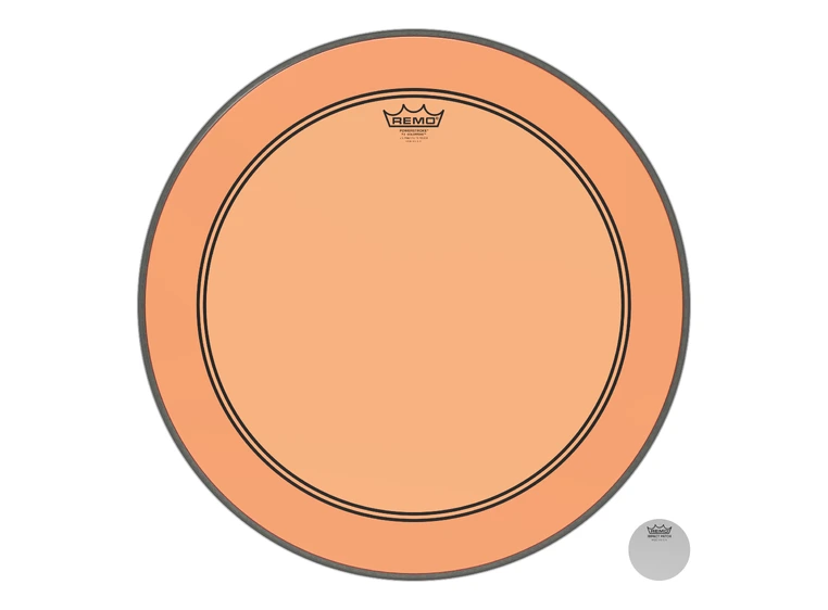 Remo P3-1322-CT-OG Powerstroke P3 Colortone Orange Bass Drumhead, 22" 