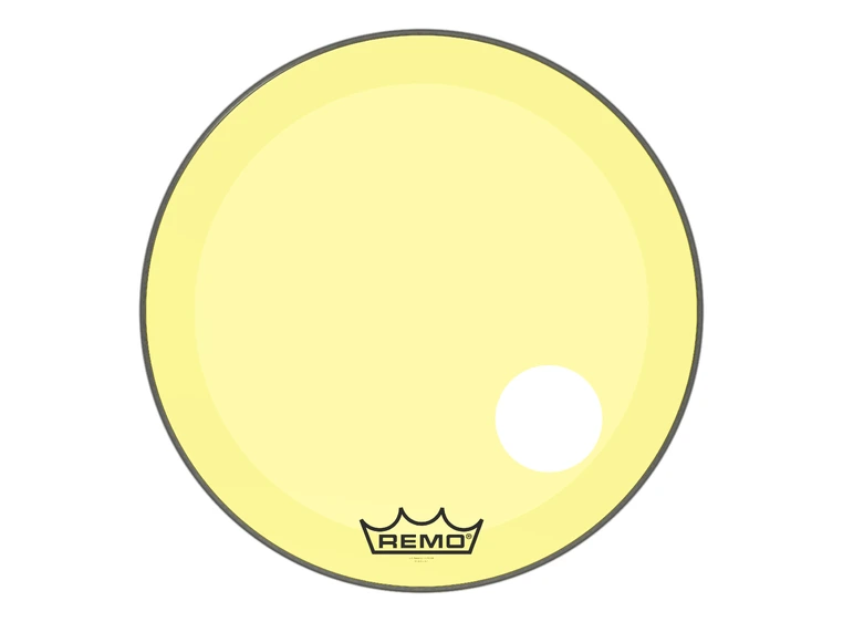 Remo P3-1326-CT-YEOH Powerstroke P3 Colortone Yellow Bass 26",5" Offset Hole 