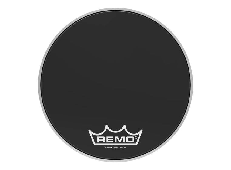 Remo PM-1416-MP- Powermax Ebony Crimplock Bass Drumhead, 16" 