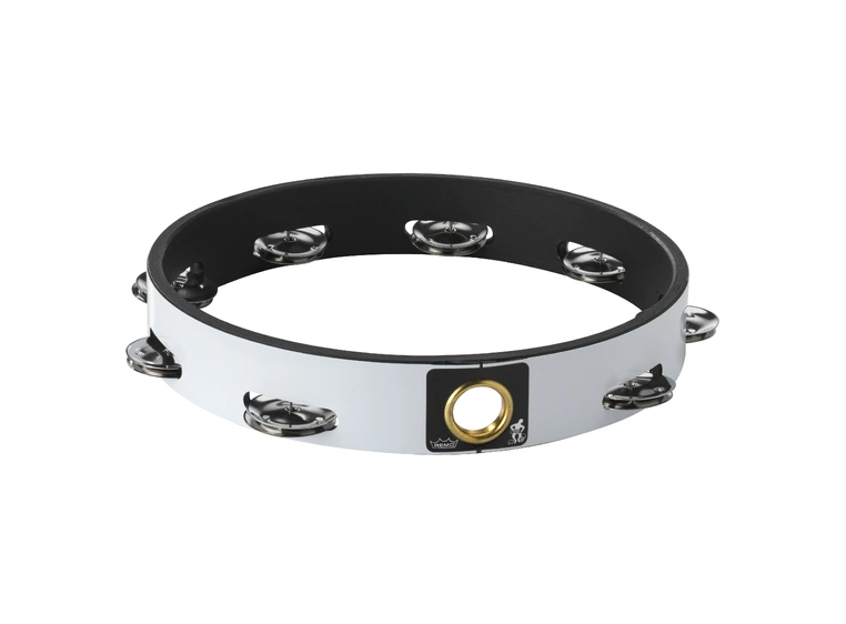 Remo TA-6110-00- Headless Tambourine Quadura White, 10" 