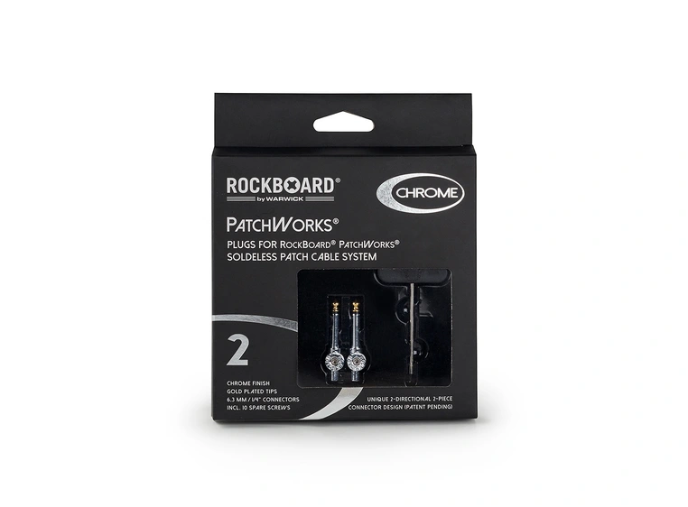 RockBoard Solderless Plugs, 2 pcs. PatchWorks, Chrome 