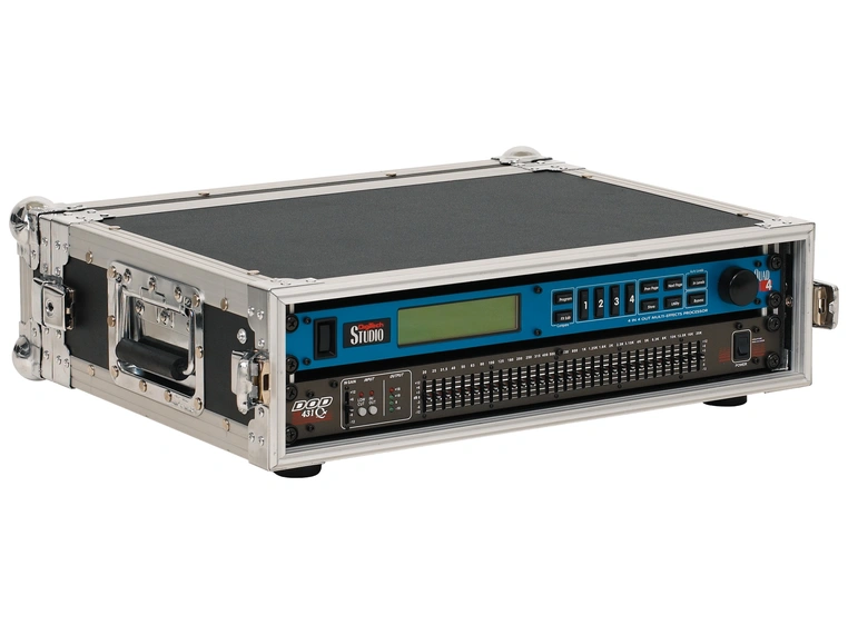 RockCase 19" Rack Flight Case, 2U Professional Line, Shallow 