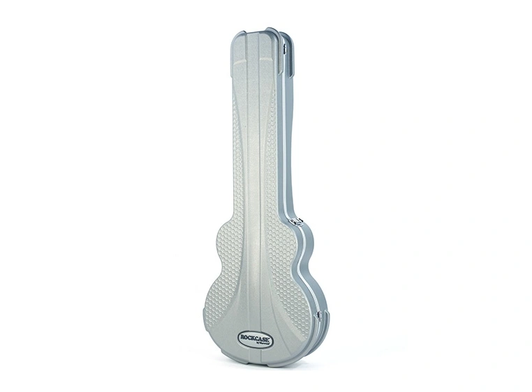 RockCase Electric Bass ABS Case (Hollowbody), Curved - Silver 