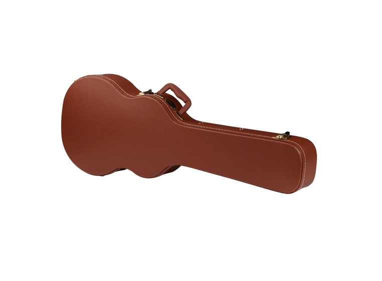 RockCase Electric Guitar Hardshell Case (LP-Style), Arched Lid, Curved - Brown 