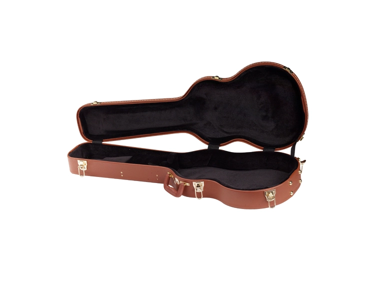 RockCase Electric Guitar Hardshell Case (LP-Style), Arched Lid, Curved - Brown 