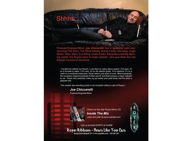 Royer Labs R-122V Vacuum Tube Ribbon Microphone 