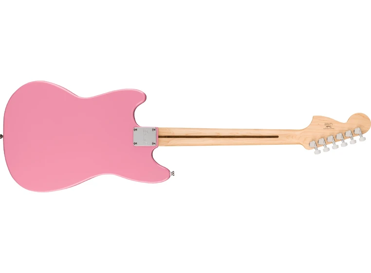 Squier Sonic Mustang HH, Maple White Pickguard, Flash Pink 