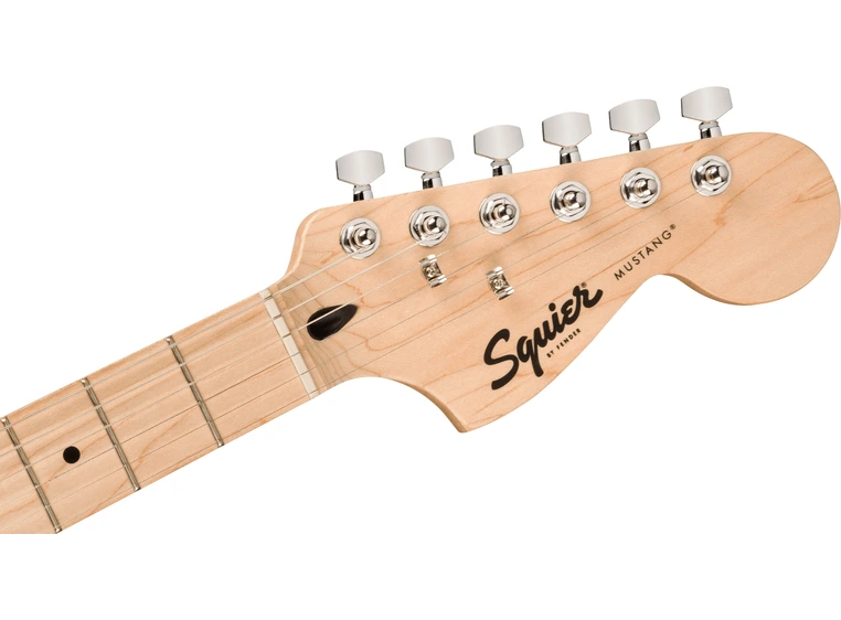 Squier Sonic Mustang HH, Maple White Pickguard, Flash Pink 