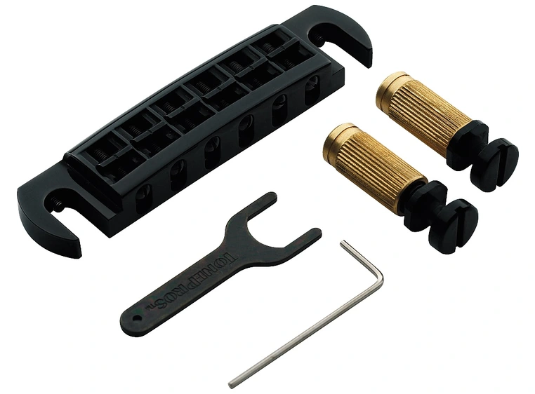 TonePros AVT2G B - Wraparound Bridge with SS1 Locking Studs - Black 