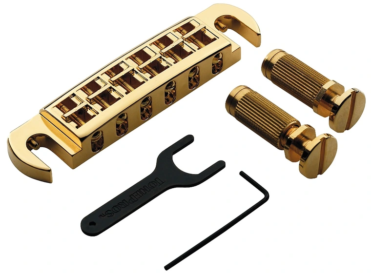 TonePros AVT2P G - Wraparound Bridge with SPRS2 Locking Studs - Gold 
