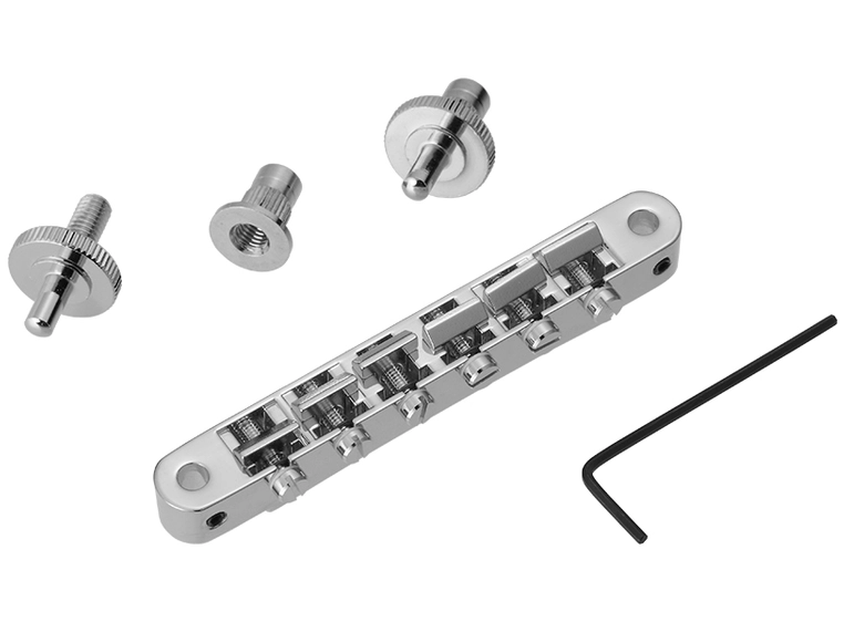 TonePros NVR2 C - Tune-O-Matic Bridge (Standard Nashville Posts) - Chrome 