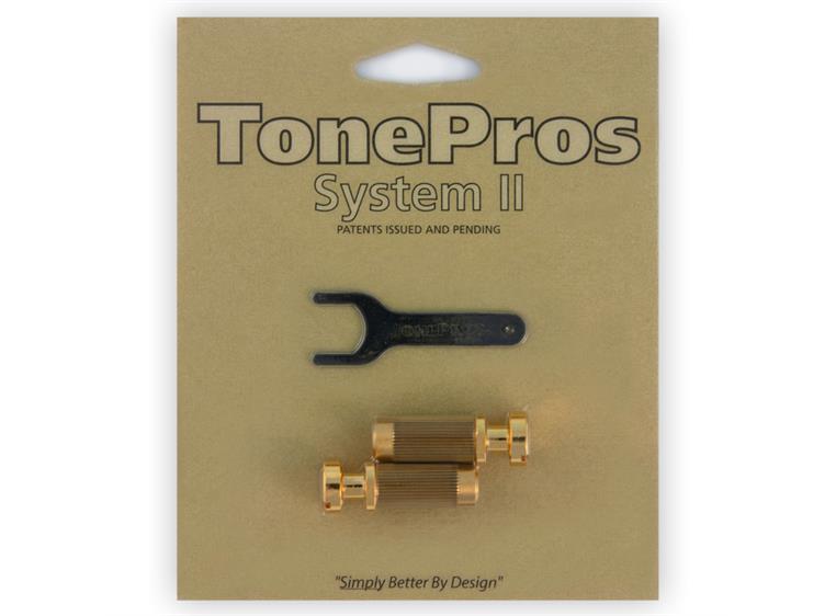 TonePros SM1 G - Metric Brass Locking Studs - Gold