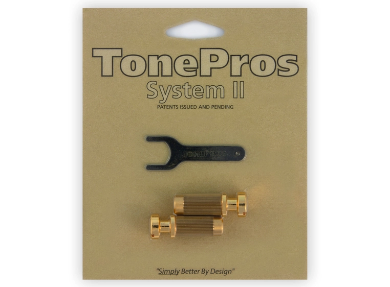 TonePros SM1 G - Metric Brass Locking Studs - Gold 